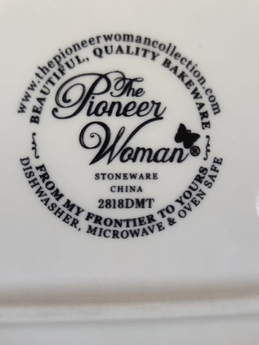 The Pioneer Woman Floral Ceramic Baking Dish with Red Trim. - Picture 7 of 12